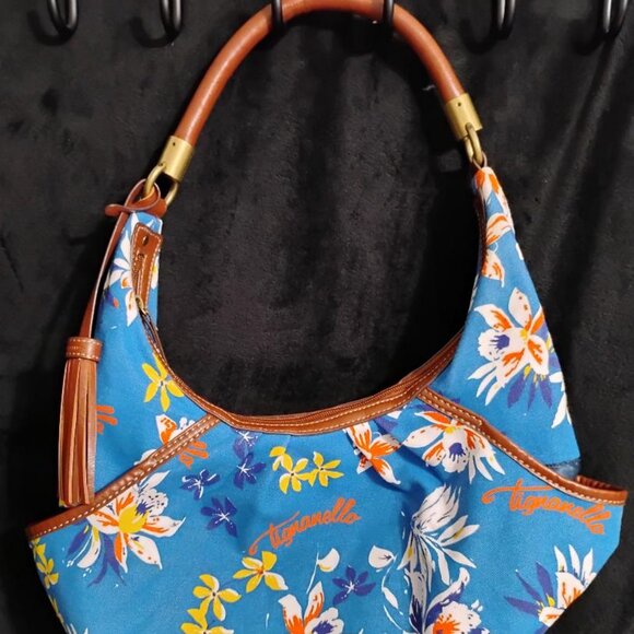 TIGNANELLO Fabric Canvas Tote Shoulder Bag - Picture 2 of 15